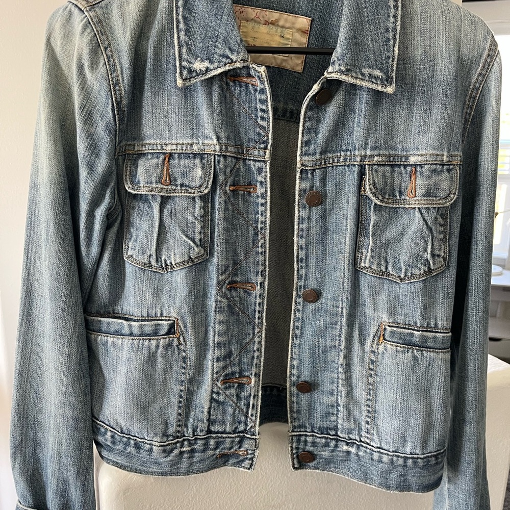 Vintage Abercrombie Light Wash Denim Jacket - Classic Blue
